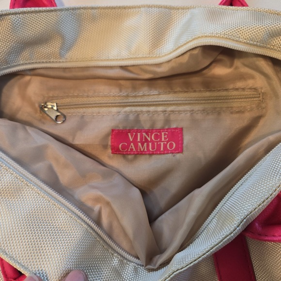 Vince Camuto Large Tote Bag With Hot Pink Handles and Trim - Picture 10 of 14